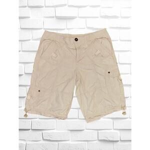 Vintage Khakis Womens Size 8 Beige Colored Cargo Shorts Durable Pockets Gorpcore